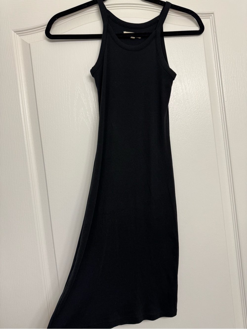Madewell Black Bodycon Racerback Midi Dress - , Sleek Summer Staple